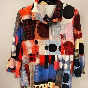Multicolor abstract woman's top